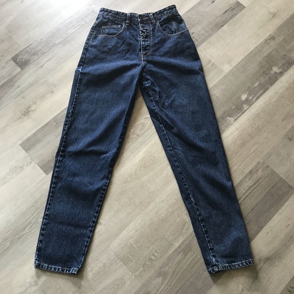 New Direction Original Legend Atypical Button Fly High Rise Mom Jeans sz 32 - Picture 2 of 13